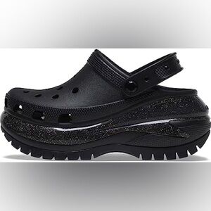 CROCS Black Glitter Megacrush